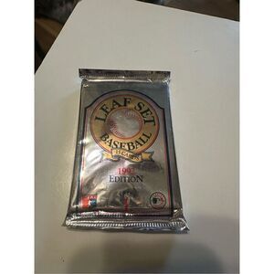 New 1992 Leaf Set Baseball Series 1 15 Cards Per Pack Leaf Gold Edition